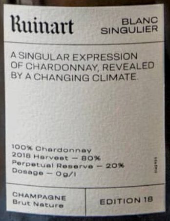 Ruinart Blanc Singulier Edition 18 - 750ml