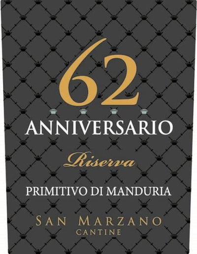 San Marzano Anniversario 62 Primitivo di Manduria Riserva 2019 - 750ml