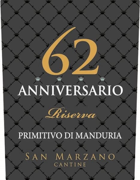 San Marzano Anniversario 62 Primitivo di Manduria Riserva 2019 - 750ml