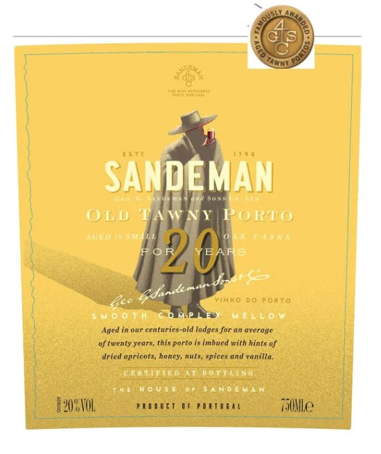 Sandeman 20 Year Old Tawny Porto - 750ml