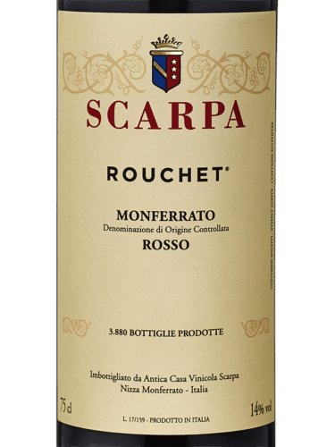 Scarpa Rosso Monferrato Rouchet 2018 - 750ml