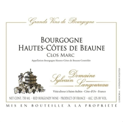 Sylvain Langoureau Bourgogne Rouge Haute Cotes de Beaune 'Clos Marc' 2022 - 750ml