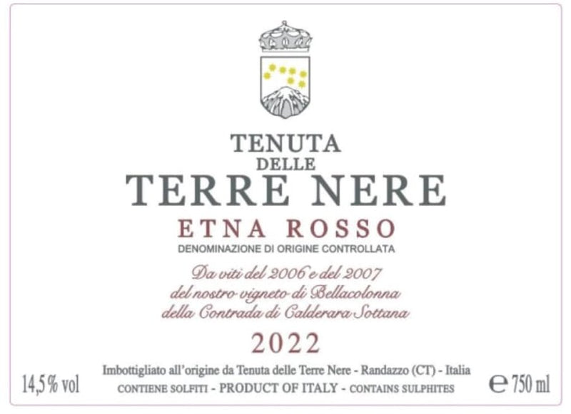 Terre Nere Etna Rosso Bellacolonna Calderara 2022 - 750ml