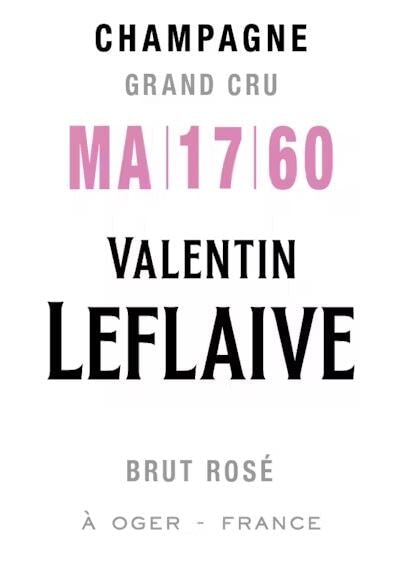 Valentin Leflaive Grand Cru Brut Rose Champagne MA|17|60 - 750ml