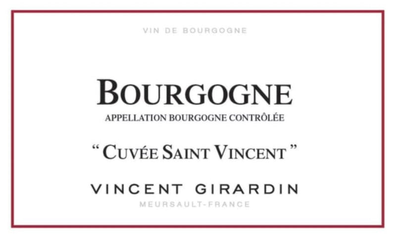 Vincent Girardin Bourgogne Cuvee Saint Vincent Rouge 2022 - 750ml