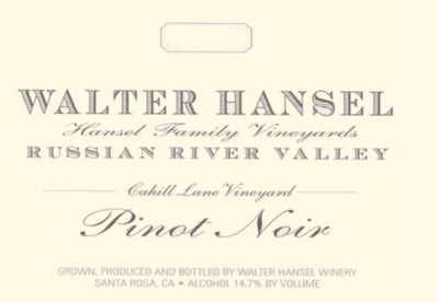 Walter Hansel Cahill Lane Pinot Noir 2021 - 750ml