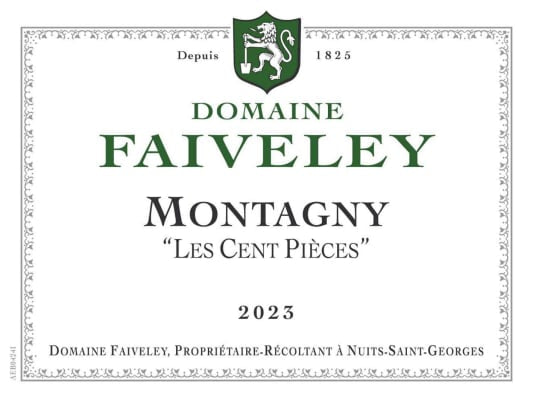 Faiveley Montagny Les Cent Pieces Blanc 2023 - 750ml