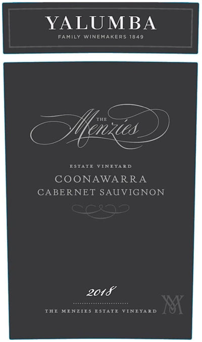Yalumba 'The Menzies' Estate Coonawarra Cabernet Sauvignon 2018 - 750ml