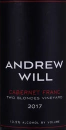 Andrew Will Two Blondes Vineyard Cabernet Franc 2017 - 750ml