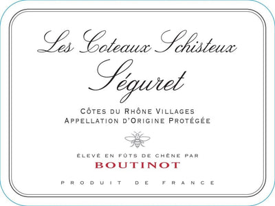 Boutinot Les Coteaux Schisteux Seguret 2015 - 750ml