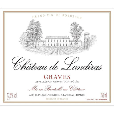 Chateau de Landiras Graves Bordeaux 2018 - 750ml