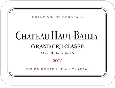 Chateau Haut-Bailly Pessac Leognan 2018 - 750ml