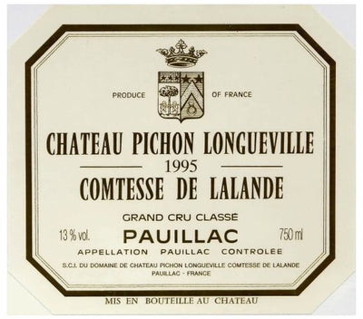 Chateau Pichon Longueville Comtesse de Lalande Pauillac 1995 - 750ml