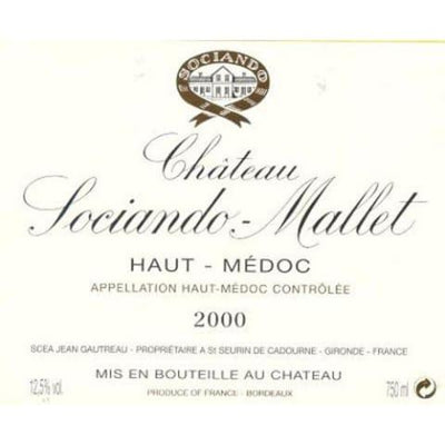 Chateau Sociando Mallet Haut Medoc 2000 - 750ml