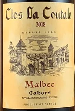 Clos la Coutale Cahors Malbec 2021 - 750ml