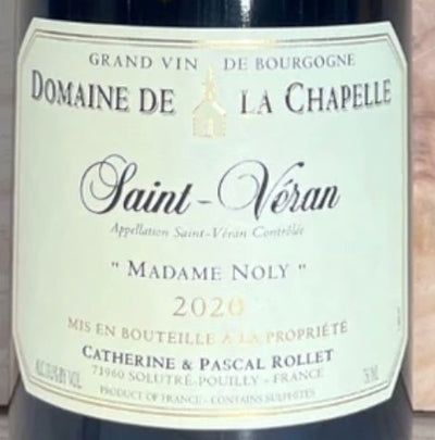 Domaine de la Chapelle Saint-Véran 'Madame Noly' 2020 - 750ml