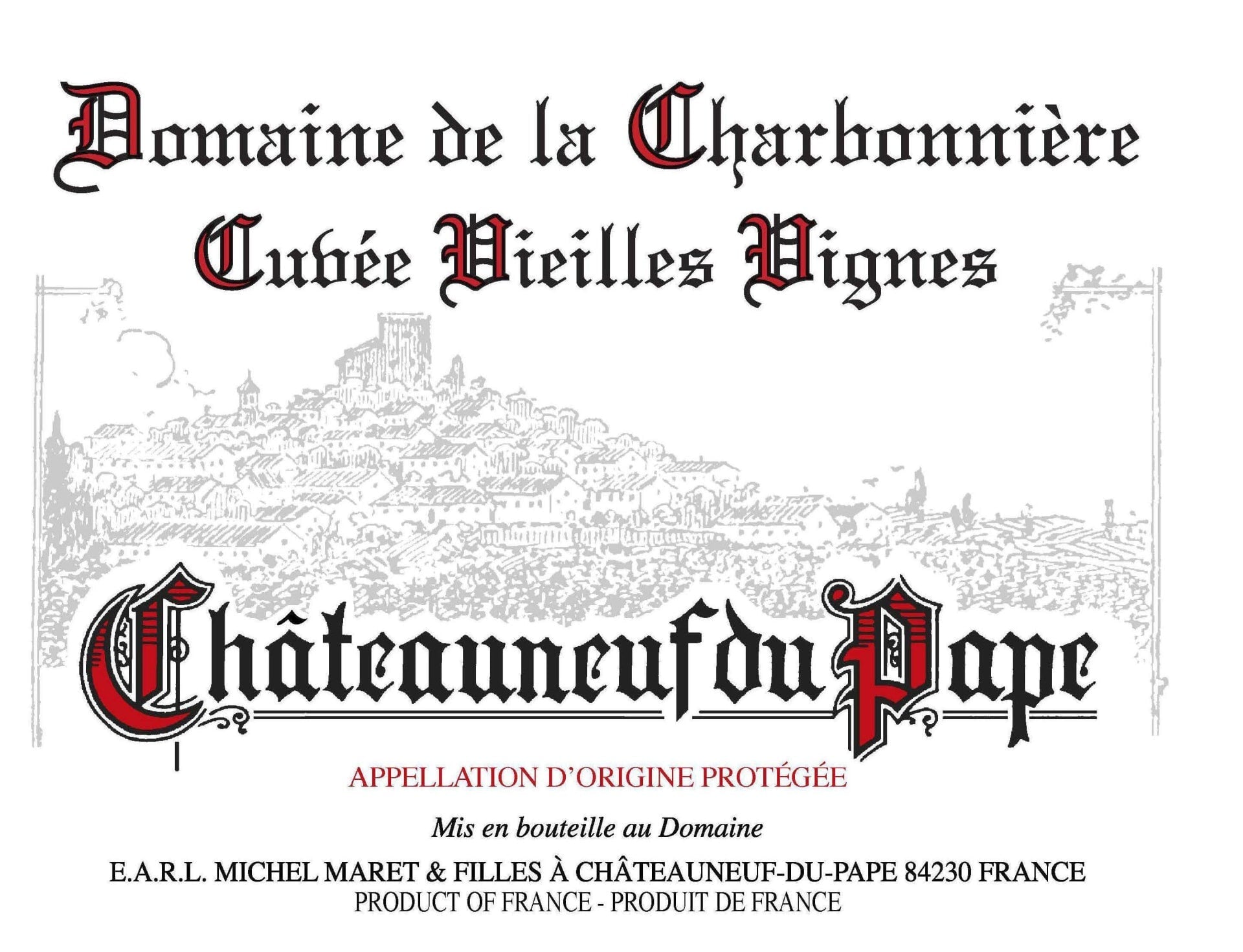 Domaine de la Charbonniere Chateauneuf du Pape Vieilles Vignes 2019 - 750ml