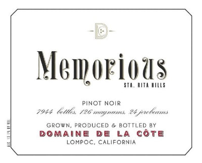 Domaine de La Cote 'Memorious' Pinot Noir 2021 - 750ml