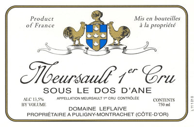 Domaine Leflaive Meursault 'Sous Le Dos d'Ane' 1er Cru 2019 - 750ml