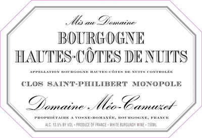 Domaine Meo-Camuzet Bourgogne Blanc Haute Cote de Nuits Clos St. Philibert 2020 - 750ml