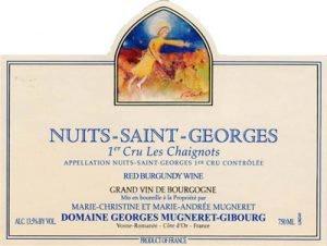 Domaine Mugneret-Gibourg Nuits Saint Georges 1er Cru Les Chaignots Rouge 2018 - 750ml