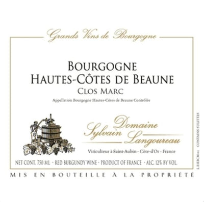 Domaine Sylvain Langoureau Bourgogne Rouge Haute Cotes de Beaune 'Clos Marc' 2021 - 750ml