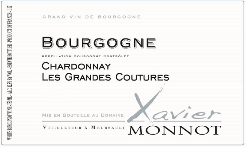 Domaine Xavier Monnot Bourgogne Blanc Les Grandes Coutures 2018 - 750ml