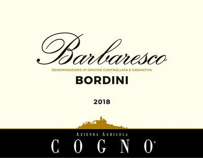 Elvio Cogno Bordini Barbaresco 2018 - 750ml
