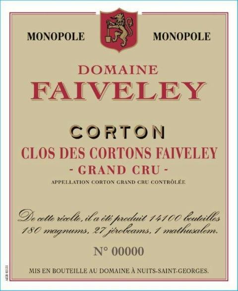 Faiveley Corton Clos des Cortons Faiveley Grand Cru 2018 - 750ml