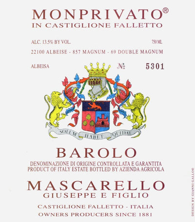 Giuseppe Mascarello & Figlio Monprivato Barolo 2016 - 750ml