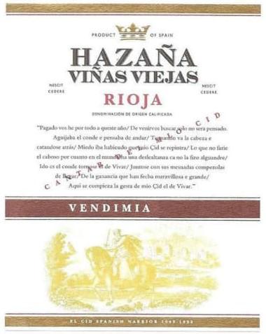 Hazana Vinas Viejas Rioja 2017 - 750ml
