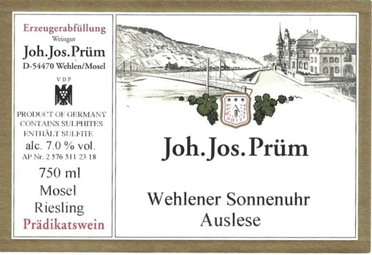 Joh. Jos. Prüm Wehlener Sonnenuhr Riesling Auslese 2021 - 375ml