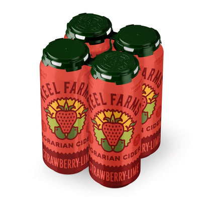 Keel Farms Agrarian Cider Strawberry Lime - 4pk