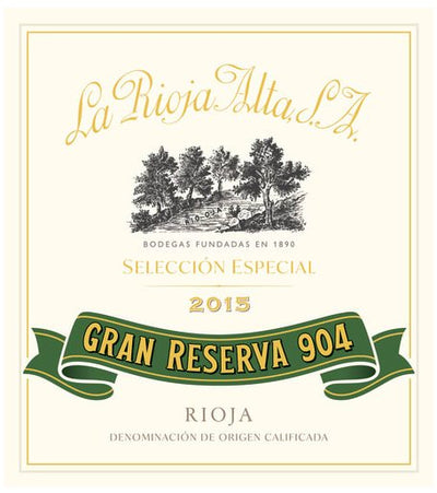 La Rioja Alta Gran Reserva 904 Seleccion Especial Tinto 2015 - 750ml