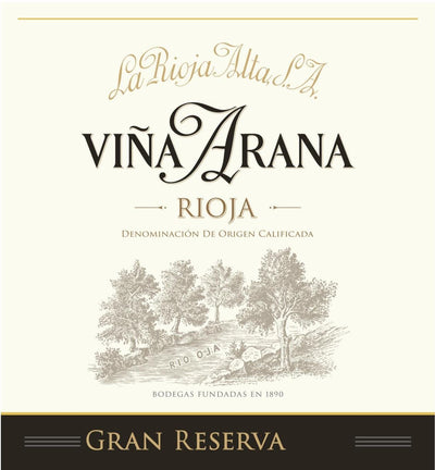 La Rioja Alta Vina Arana Gran Reserva 2014 - 750ml