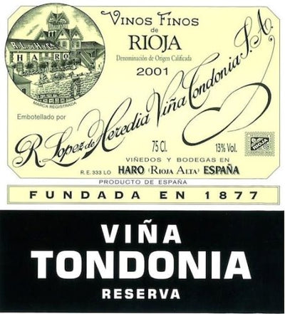 Lopez de Heredia Vina Tondonia Reserva Rioja 2001 - 750ml