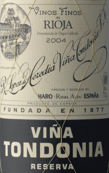 Lopez de Heredia Vina Tondonia Reserva Rioja 2004 - 750ml