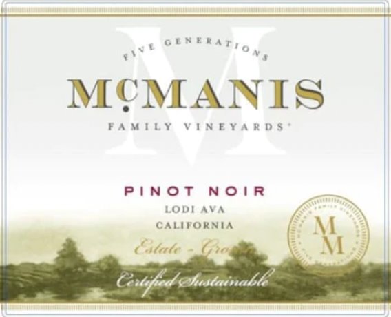 McManis Pinot Noir 2021 - 750ml