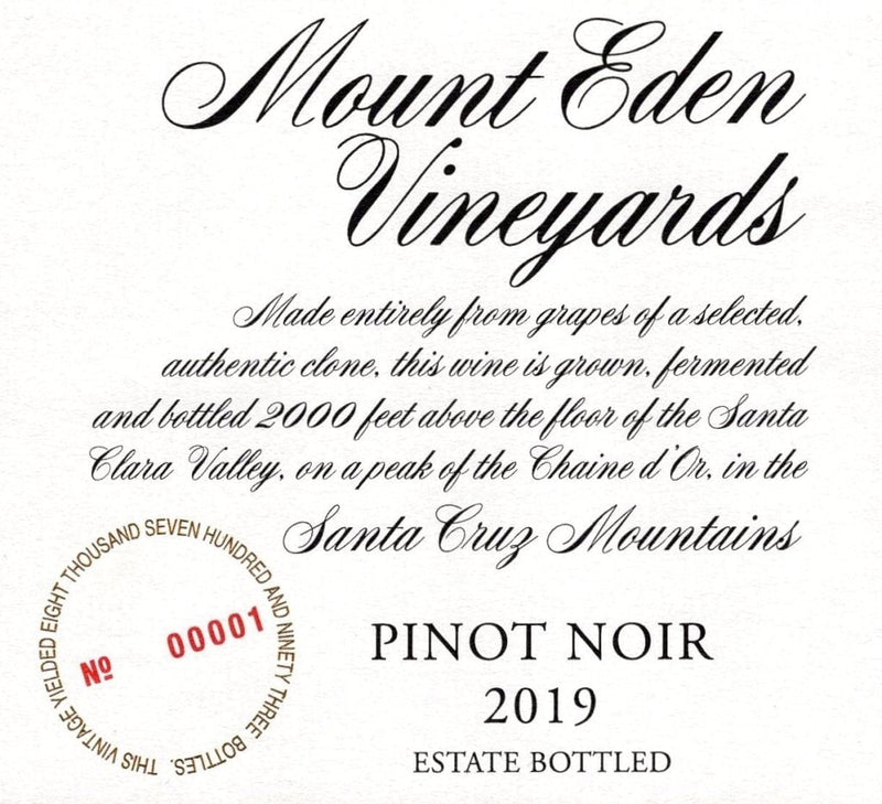 Mount Eden Estate Pinot Noir 2019 - 750ml