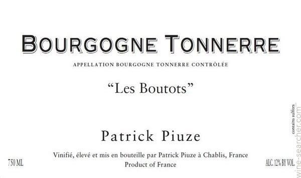 Patrick Piuze Bourgogne Tonnerre "Les Boutots" 2018 - 750ml