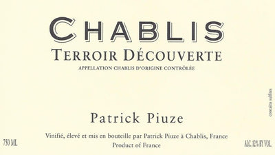 Patrick Piuze Chablis Terroir Decouverte 2018 -750ml