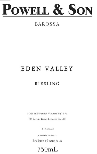 Powell & Son Eden Valley Riesling 2018 - 750ml