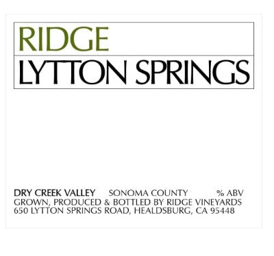 Ridge Lytton Springs Red 2021 - 375ml