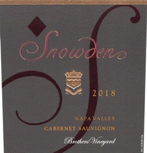 Snowden Brothers Vineyard Cabernet Sauvignon 2018 - 750ml