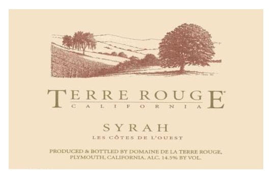 Terre Rouge Cotes de l'Ouest Syrah 2016 - 750ml