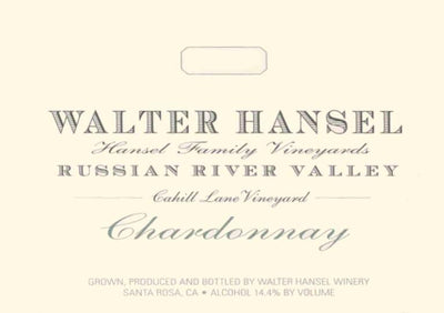 Walter Hansel Cahill Lane Chardonnay 2017 - 750ml