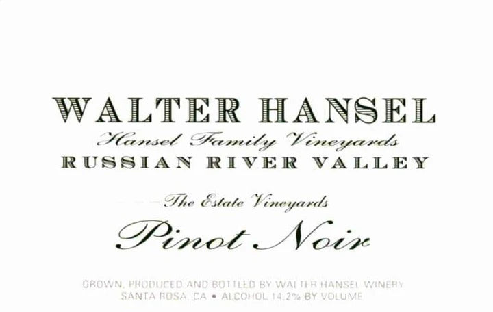 Walter Hansel Estate Pinot Noir 2020 - 750ml