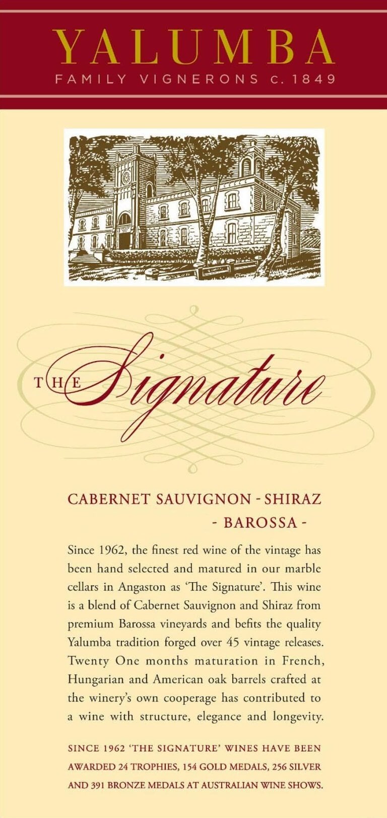 Yalumba Signature Cabernet Sauvignon/Shiraz 2015 - 750ml