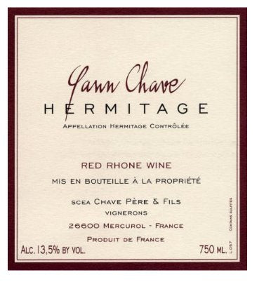 Yann Chave Hermitage 2019 - 750ml